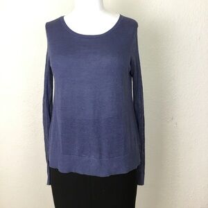 Ann Taylor Loft Womens Sweater Size S Dark Grey Lightweight Knit. U-0360